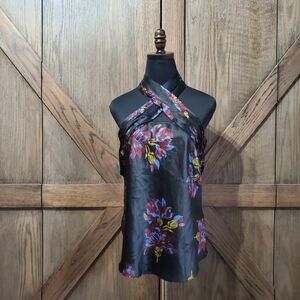 Cinq a Sept Black Halter Sleeveless Tank Top